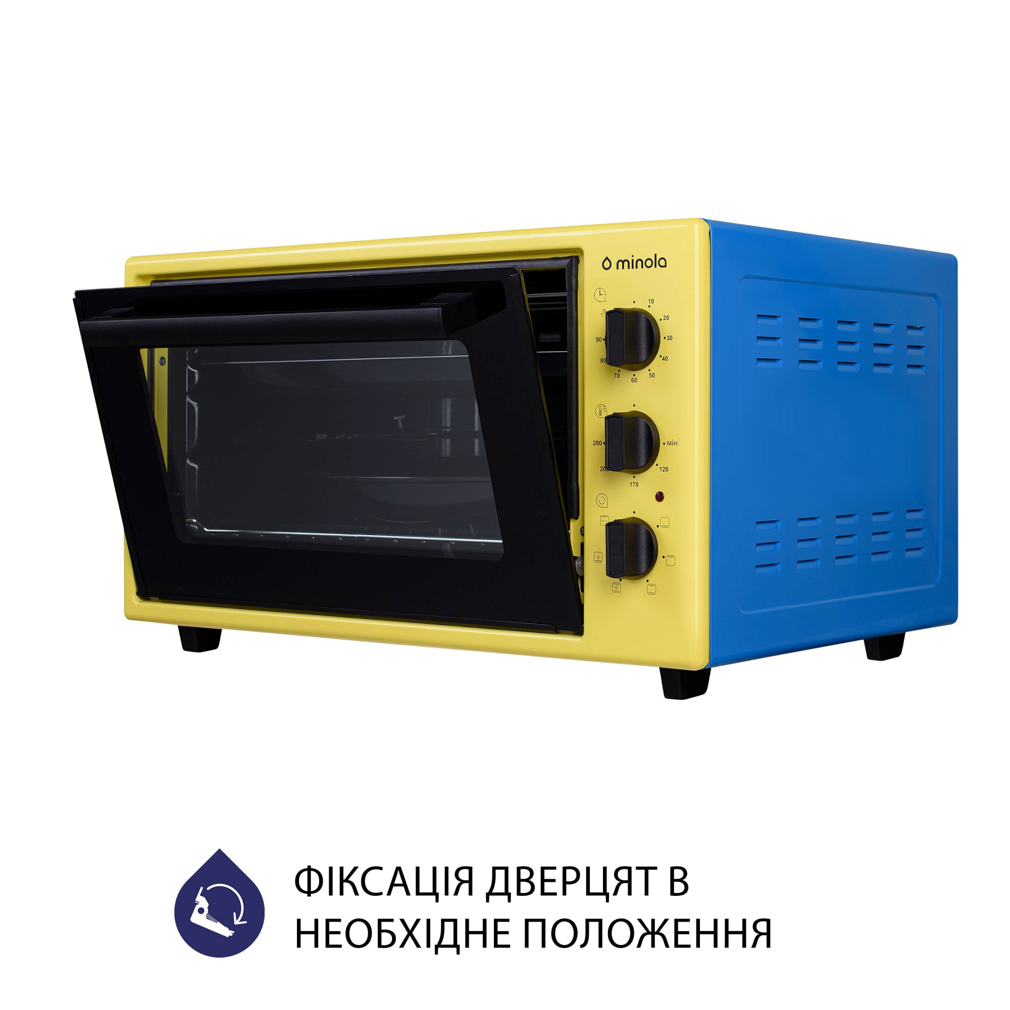 Электрическая печь MINOLA FOET 3714 UA (Цвет Голубо-желтый) - фото 7 Электрическая печь MINOLA FOET 3714 UA - фото 7