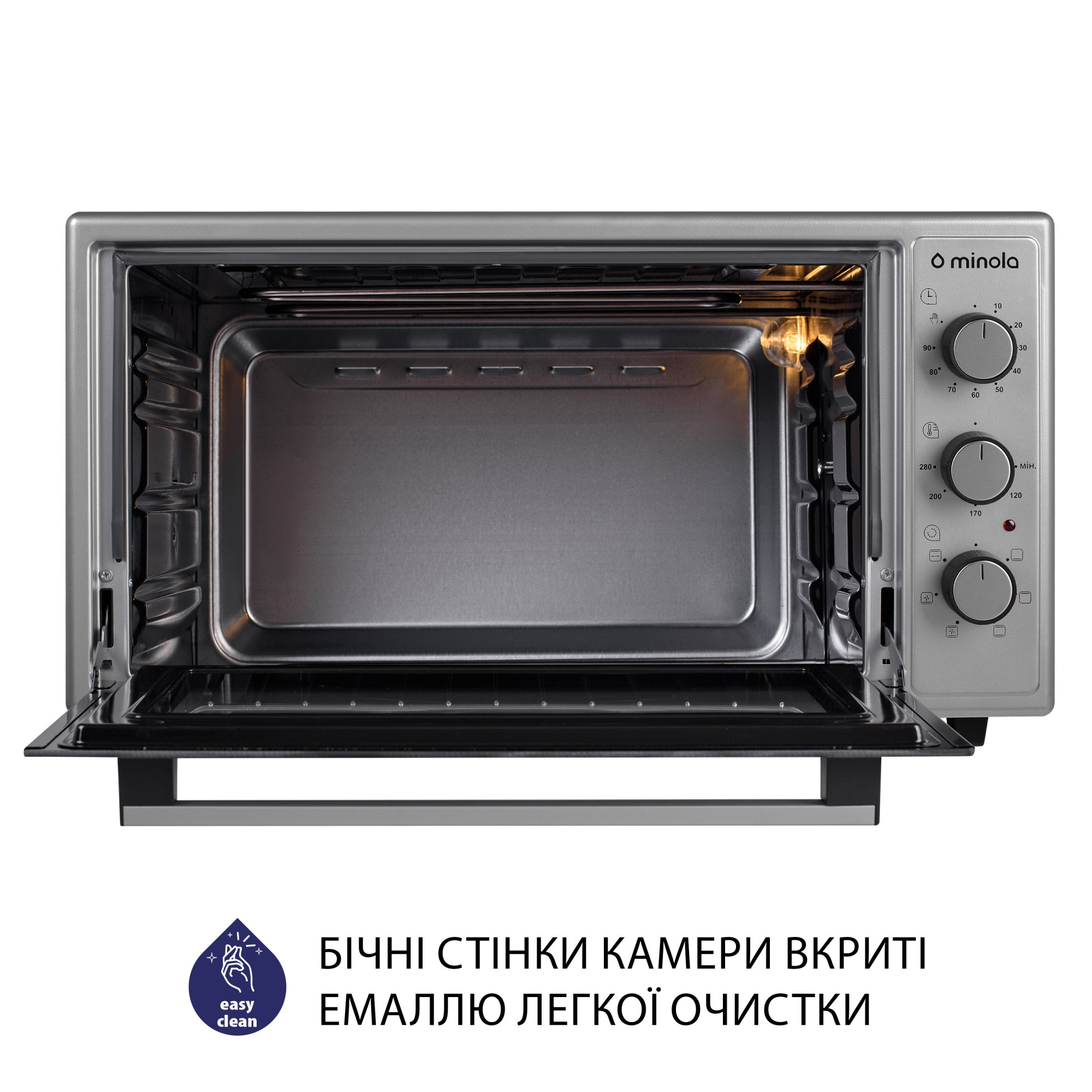 Электрическая печь MINOLA FOET 4815 GR (Цвет Серый) - фото 9 Электрическая печь MINOLA FOET 4815 GR - фото 9