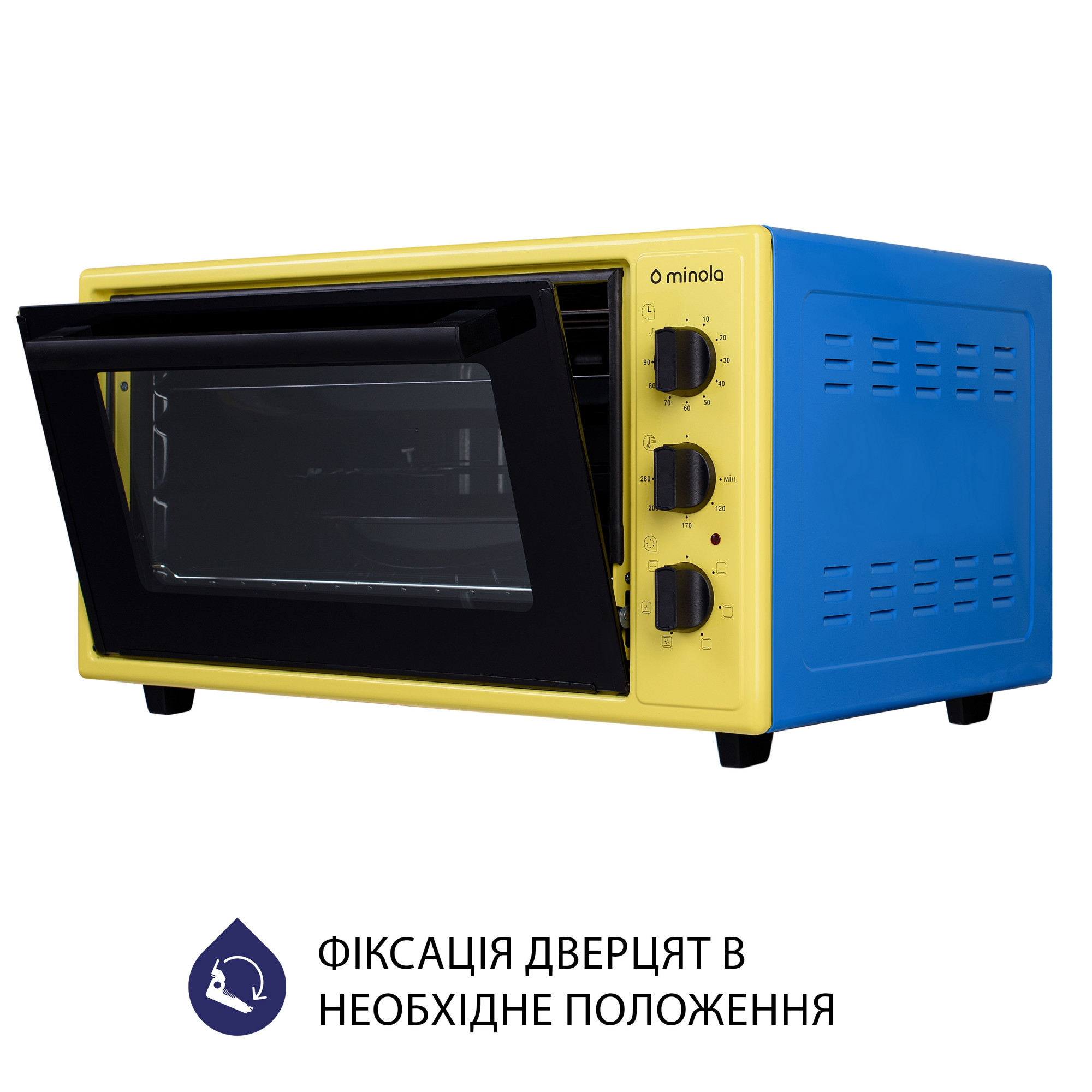 Электрическая печь MINOLA FOET 4815 UA (Цвет Голубо-желтый) - фото 7 Электрическая печь MINOLA FOET 4815 UA - фото 7