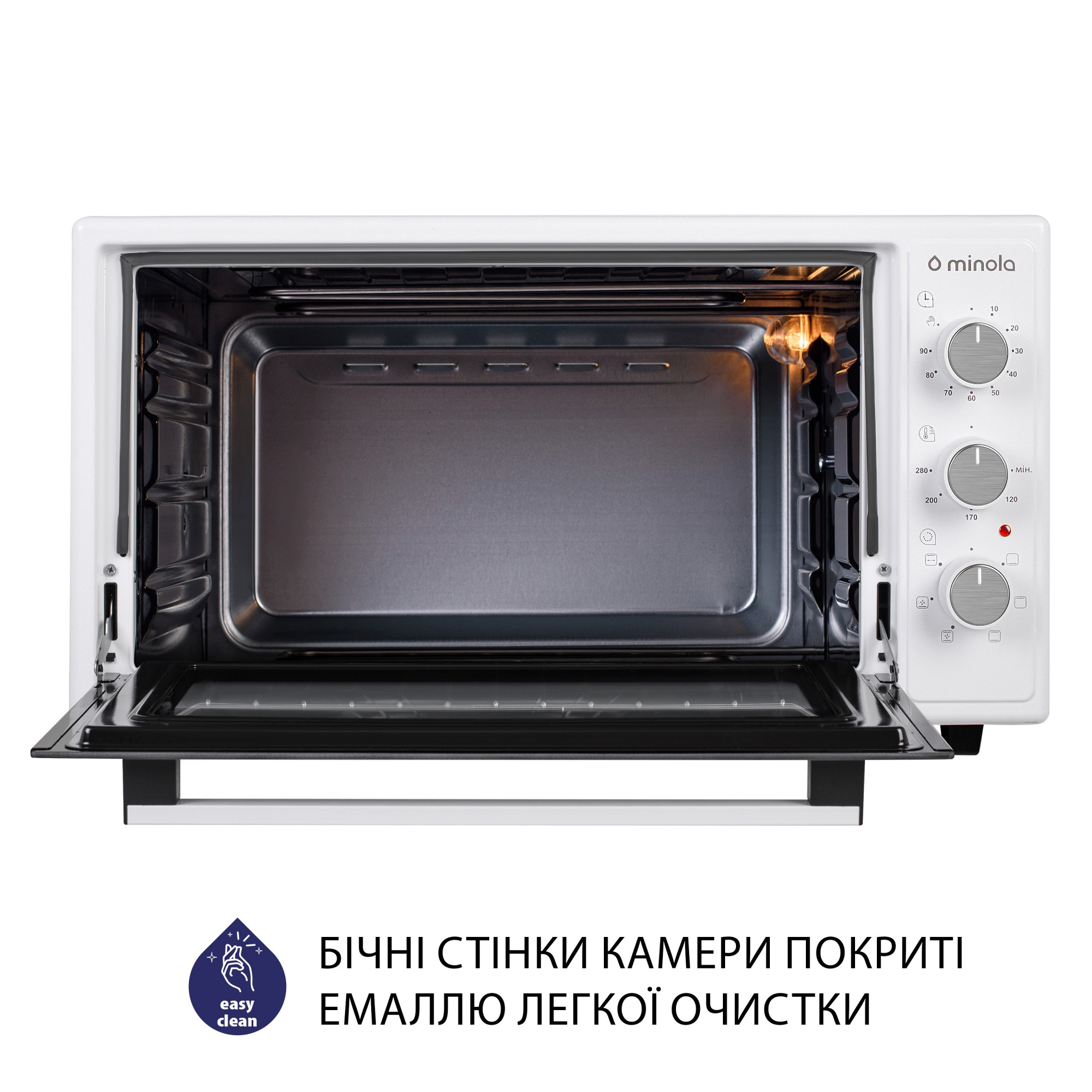 Электрическая печь MINOLA FOET 4815 WH (Цвет Белый) - фото 9 Электрическая печь MINOLA FOET 4815 WH - фото 9