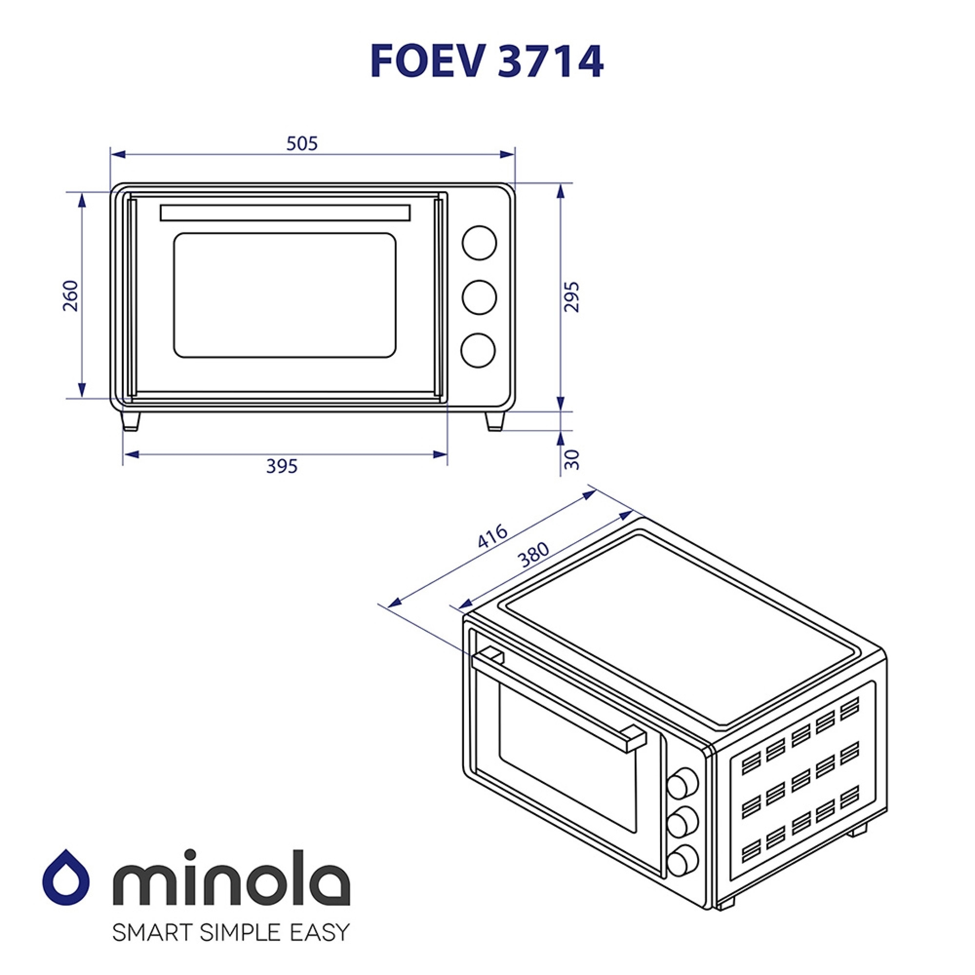 Электрическая печь MINOLA FOEV 3714 BL - фото 15