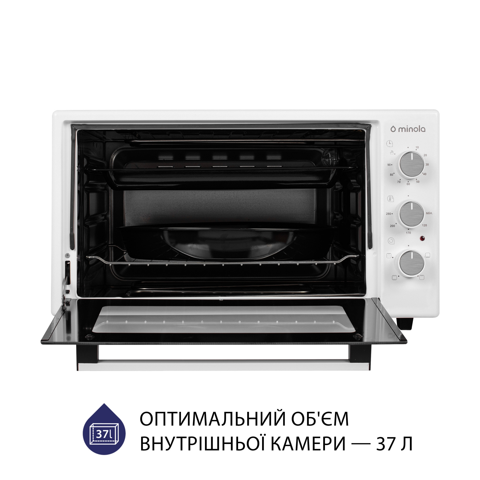 Електрична піч MINOLA FOEV 3714 WH - фото 2