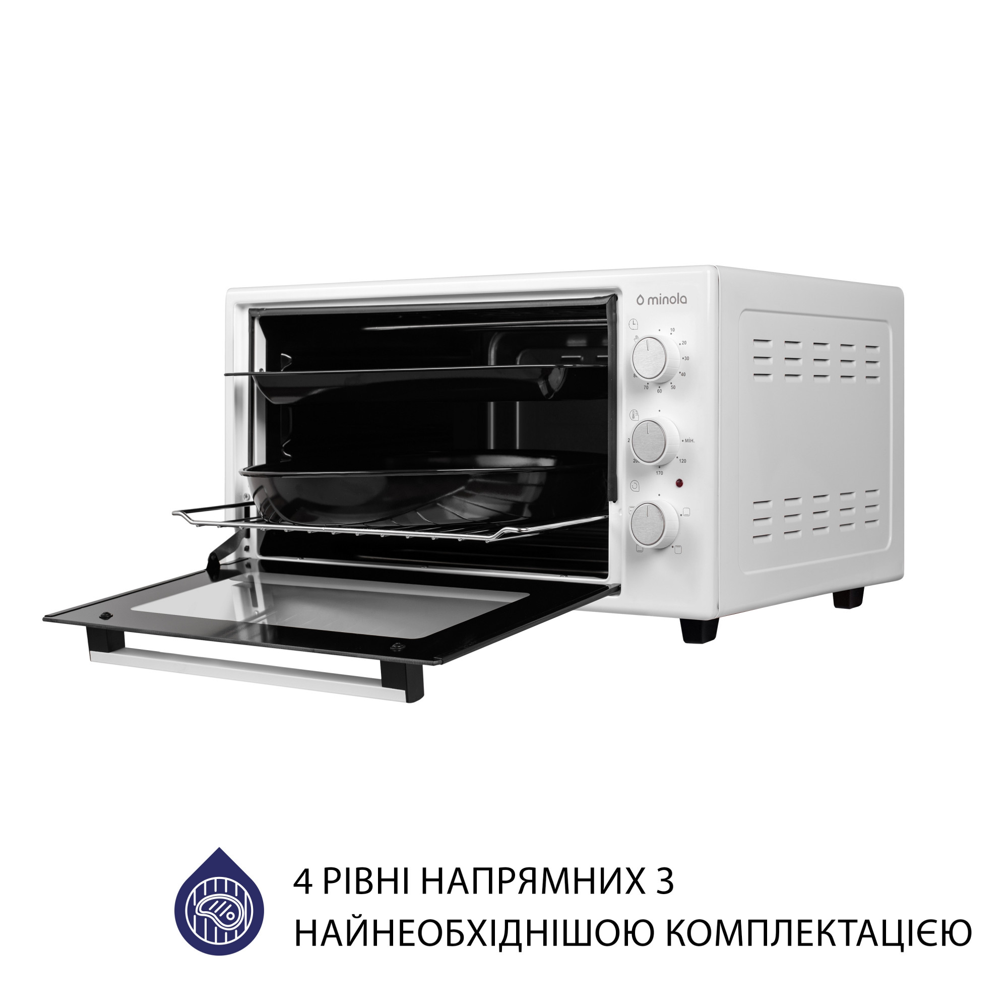 Електрична піч MINOLA FOEV 3714 WH - фото 7