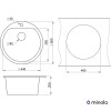 Мойка гранитная кухонная MINOLA MRG 1045-50 Песок (Цвет Бежевый) - № 3 Мойка гранитная кухонная MINOLA MRG 1045-50 Песок (Польша)- № 3