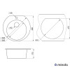 Мойка кухонная гранитная MINOLA MRG 1050-53 Песок (Польша)- № 3
