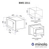 Вбудована мікрохвильова піч Minola BWO 2011 BL (Польща)- № 14