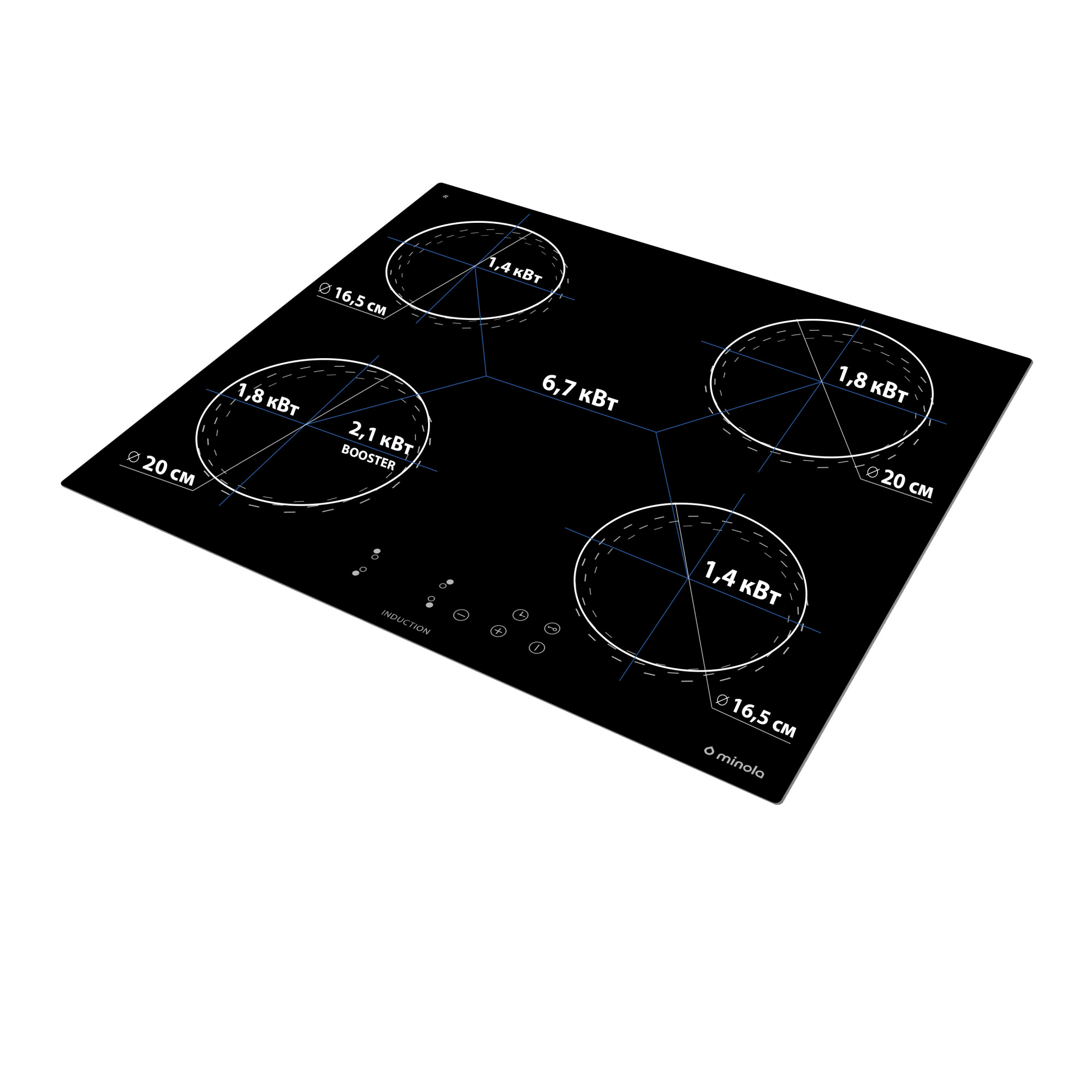 Поверхня індукційна Minola MI 6038 KBL - фото 8