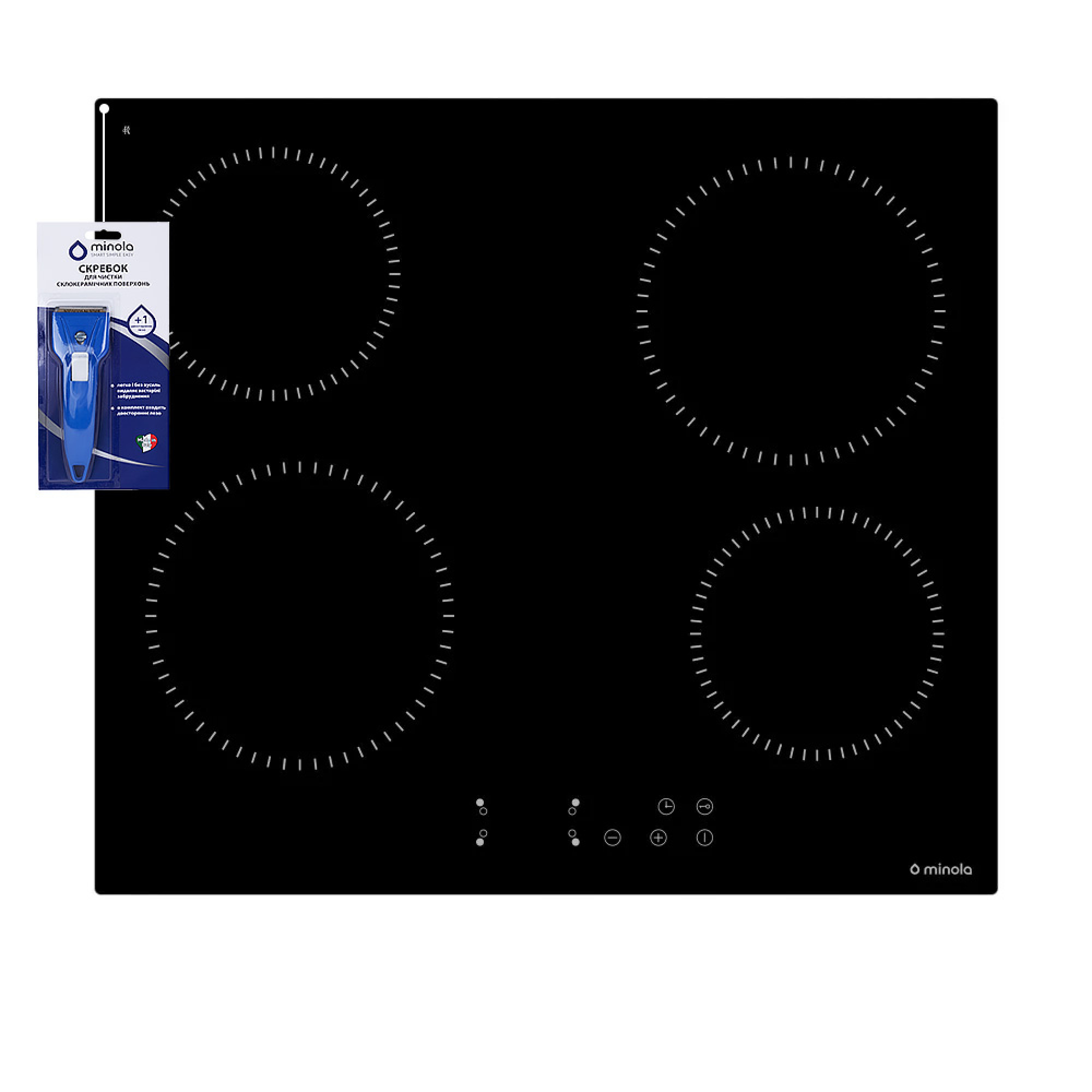 Поверхность стеклокерамическая MINOLA MVH 6031 KBL (Цвет Черный), Атикул 5902767908429 |  купить на AQUILA.UA - фото 1