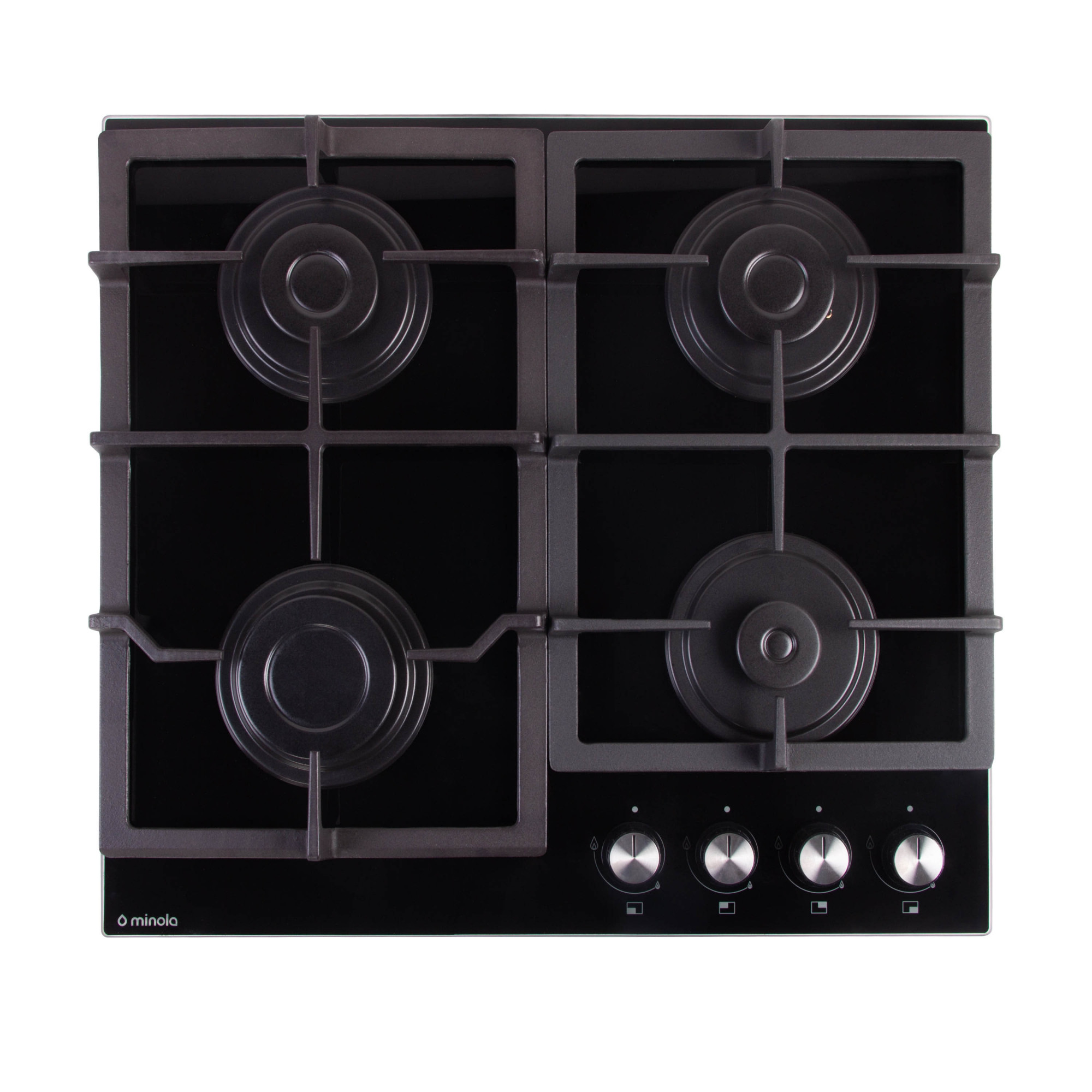 Газовая поверхность на стекле MINOLA MGG 61426 BL (Цвет Черный), Атикул 5902767907040 |  купить на AQUILA.UA - фото 1