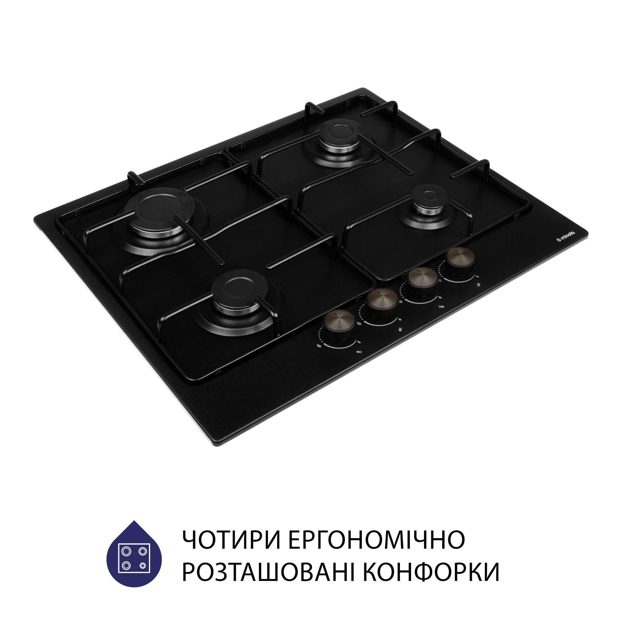 Поверхность газовая на металле MINOLA MGM 61404 BL - фото 3