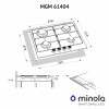 Поверхность газовая на металле MINOLA MGM 61404 WH (Польша)- № 10