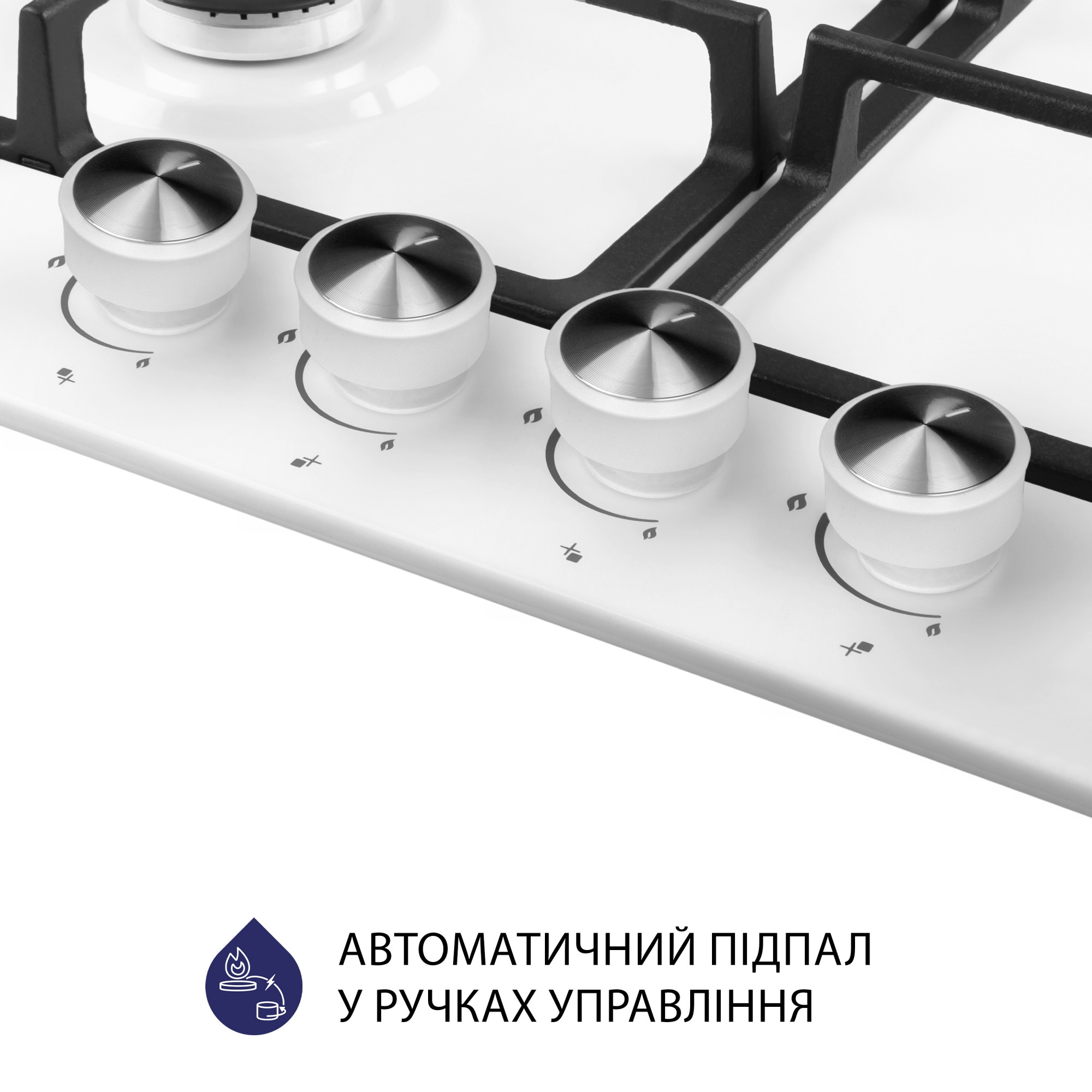 Поверхня газова на металі Minola MGM 614204 WH - фото 5