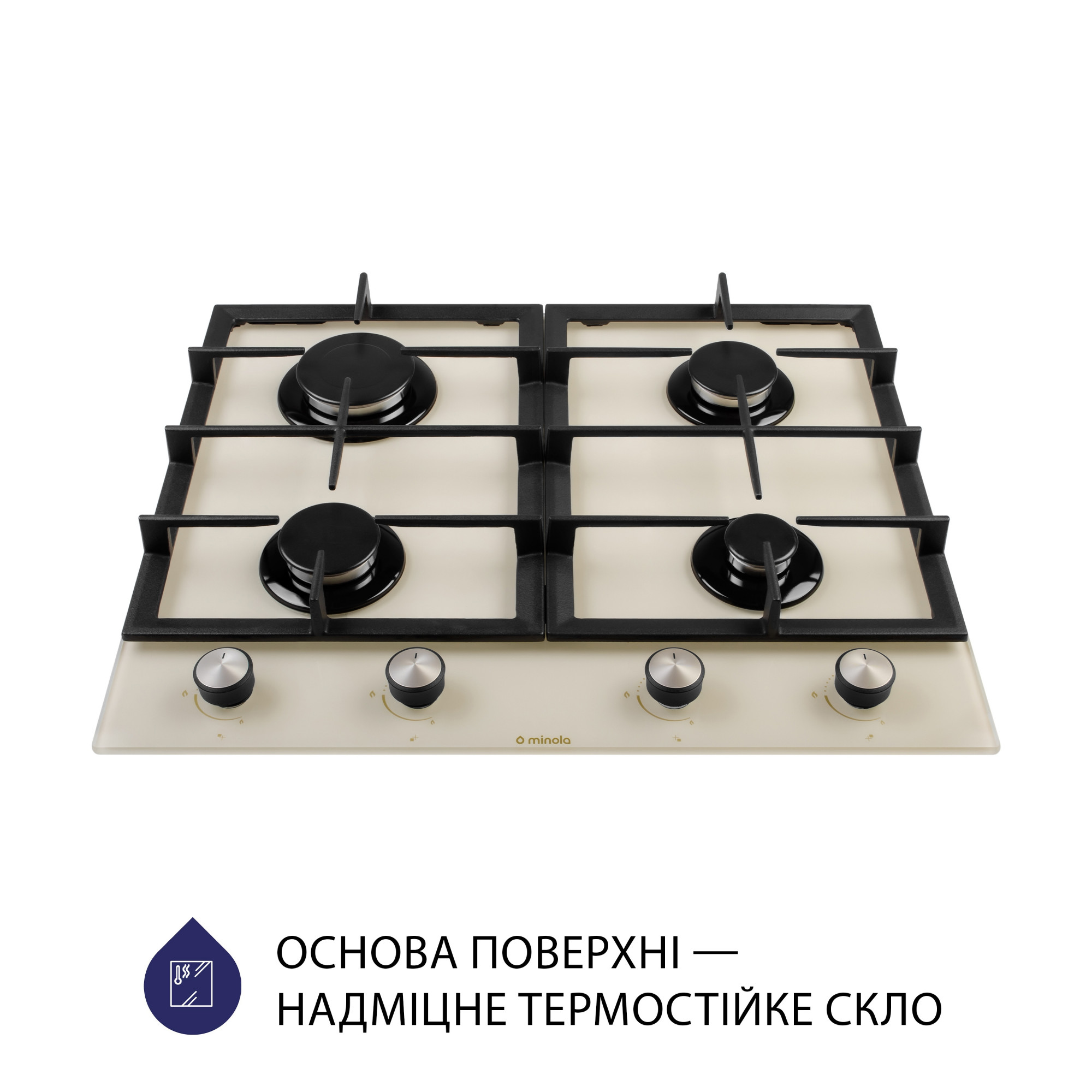 Поверхность газовая на стекле MINOLA MGG 614204 IV - фото 2