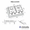 Поверхность газовая на стекле MINOLA MGG 614204 IV (Польша)- № 9