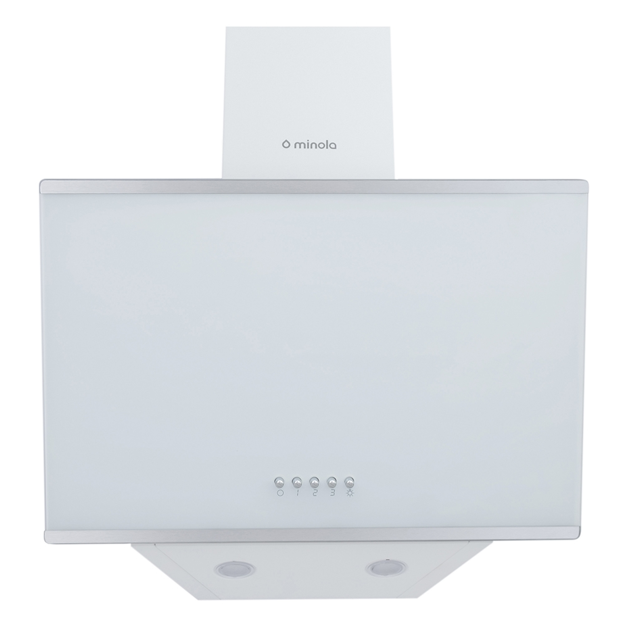 Вытяжка декоративная наклонная MINOLA HDN 5202 WH/INOX 700 LED (Цвет Белый/Нержавеющая сталь) - фото 2 Вытяжка декоративная наклонная MINOLA HDN 5202 WH/INOX 700 LED - фото 2