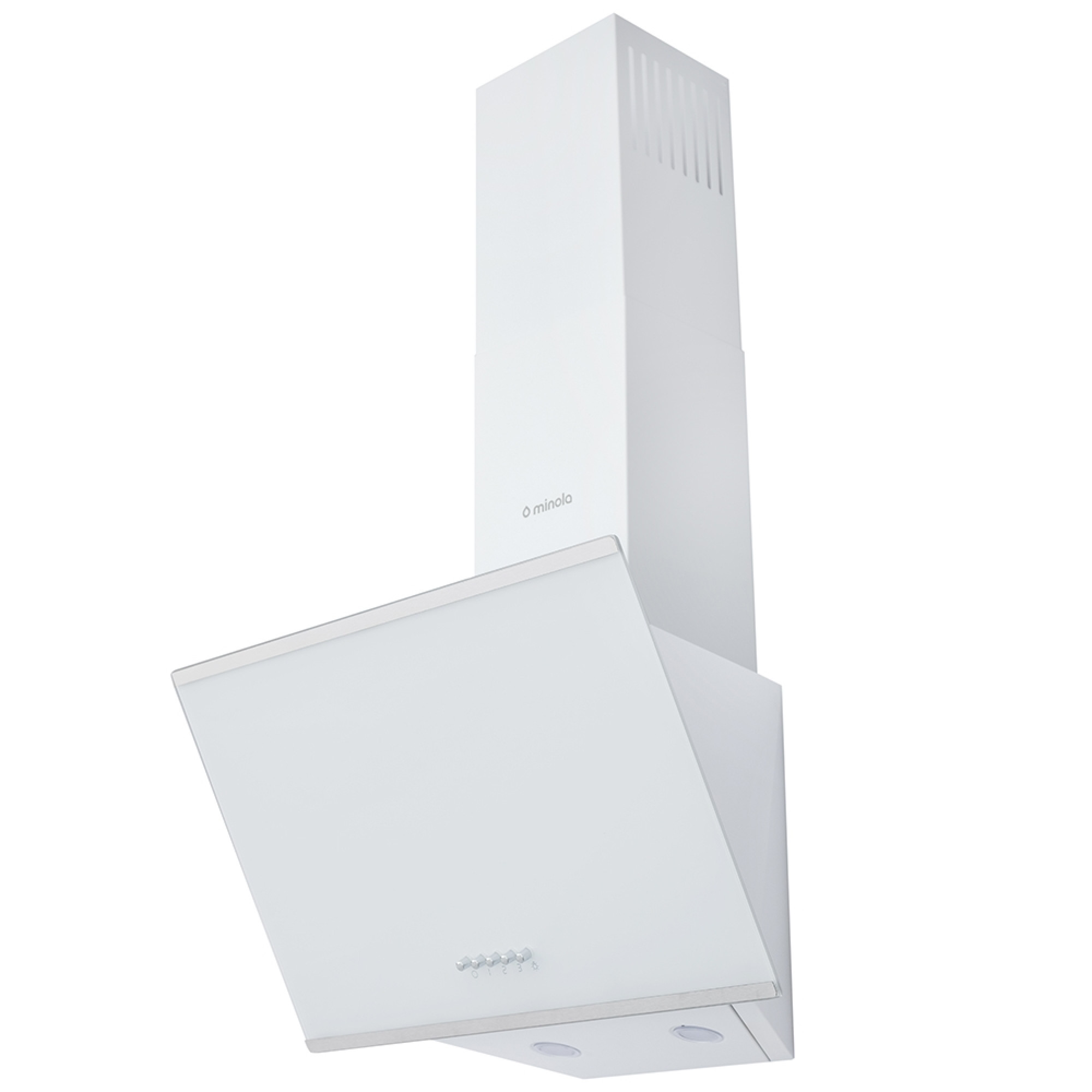 Вытяжка декоративная наклонная MINOLA HDN 5202 WH/INOX 700 LED (Цвет Белый/Нержавеющая сталь) - фото 3 Вытяжка декоративная наклонная MINOLA HDN 5202 WH/INOX 700 LED - фото 3