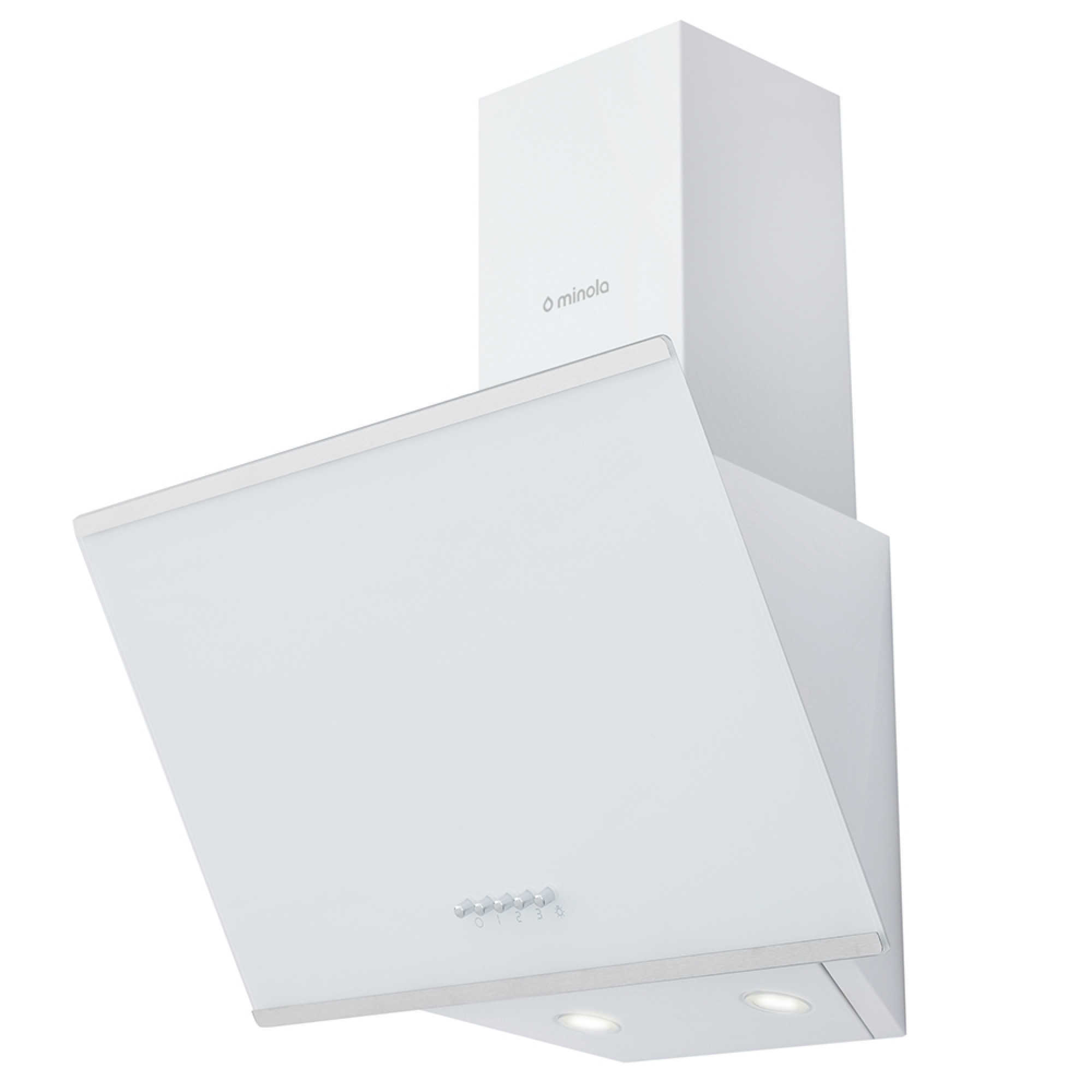 Вытяжка декоративная наклонная MINOLA HDN 5202 WH/INOX 700 LED (Цвет Белый/Нержавеющая сталь) - фото 5 Вытяжка декоративная наклонная MINOLA HDN 5202 WH/INOX 700 LED - фото 5