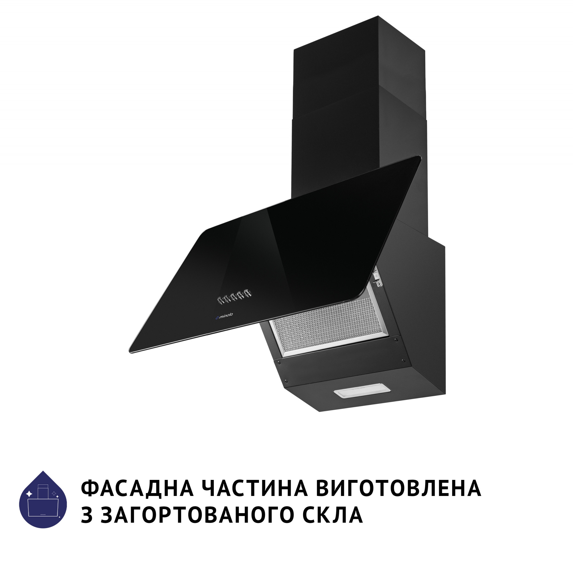 Вытяжка декоративная наклонная MINOLA HDN 5224 BL 700 LED - фото 4