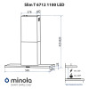 Вытяжка декоративная Т-образная MINOLA Slim T 6712 WH 1100 LED (Польша)- № 14