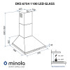 Витяжка купольна Minola DKS 6754 WH 1100 LED GLASS (Польща)- № 15