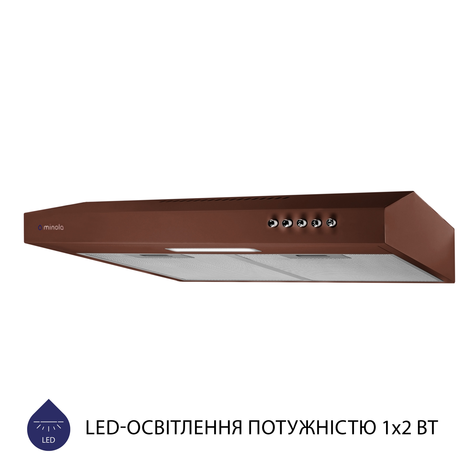 Вытяжка плоская MINOLA HPL 513 BR (Цвет Коричневый) - фото 4 Вытяжка плоская MINOLA HPL 513 BR - фото 4