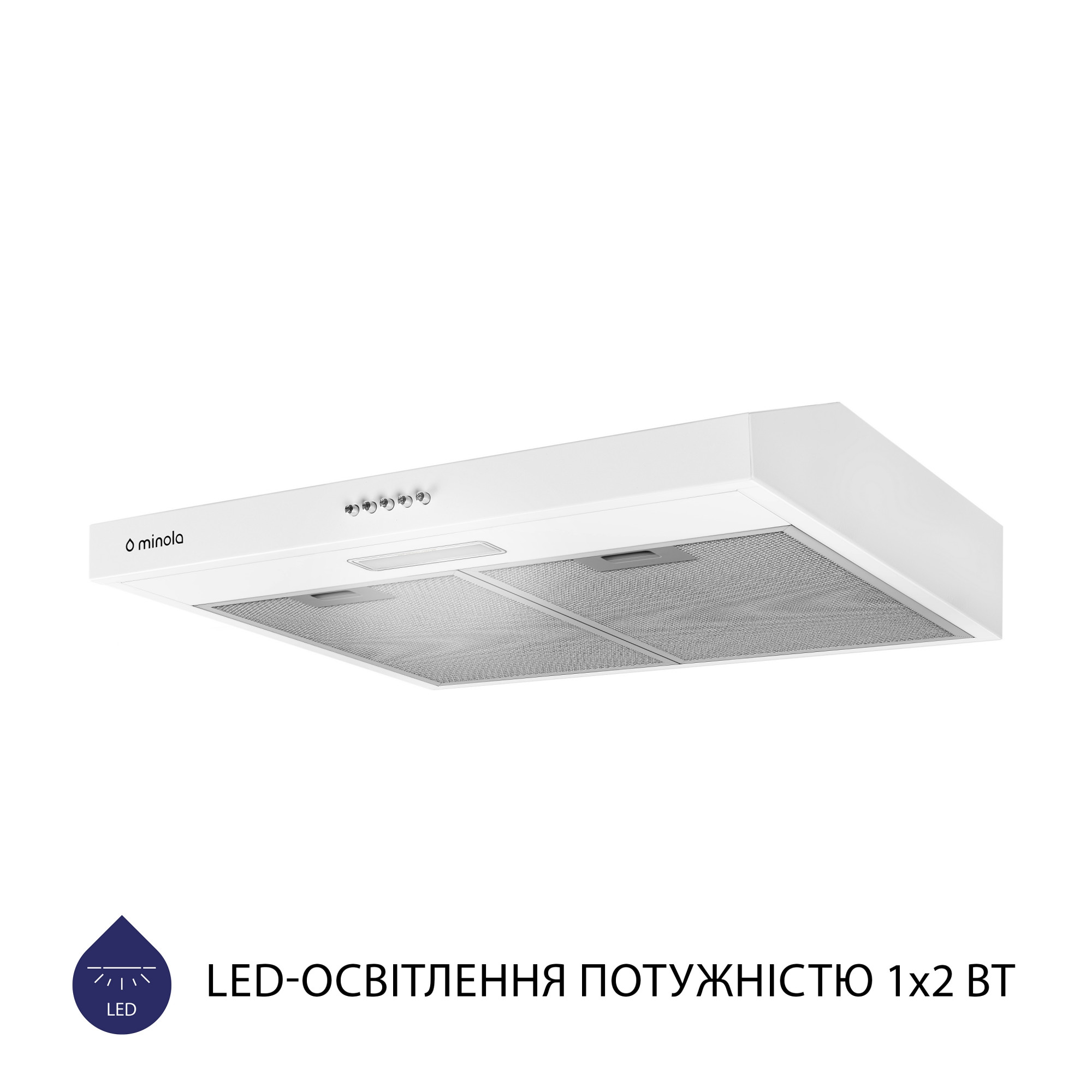 Вытяжка плоская MINOLA HPL 604 WH (Цвет Белый) - фото 3 Вытяжка плоская MINOLA HPL 604 WH - фото 3