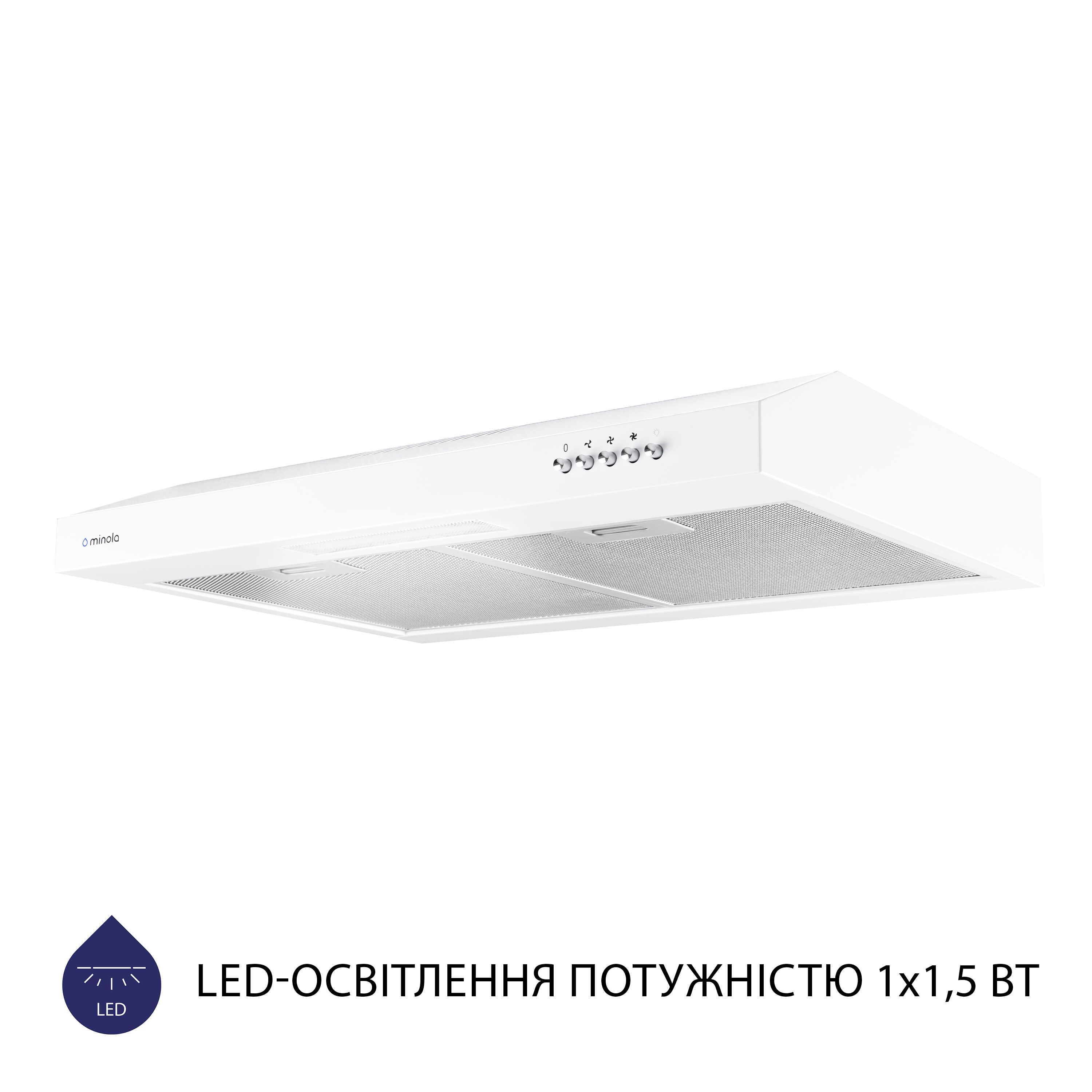 Витяжка плоска Minola HPL 612 WH - фото 4