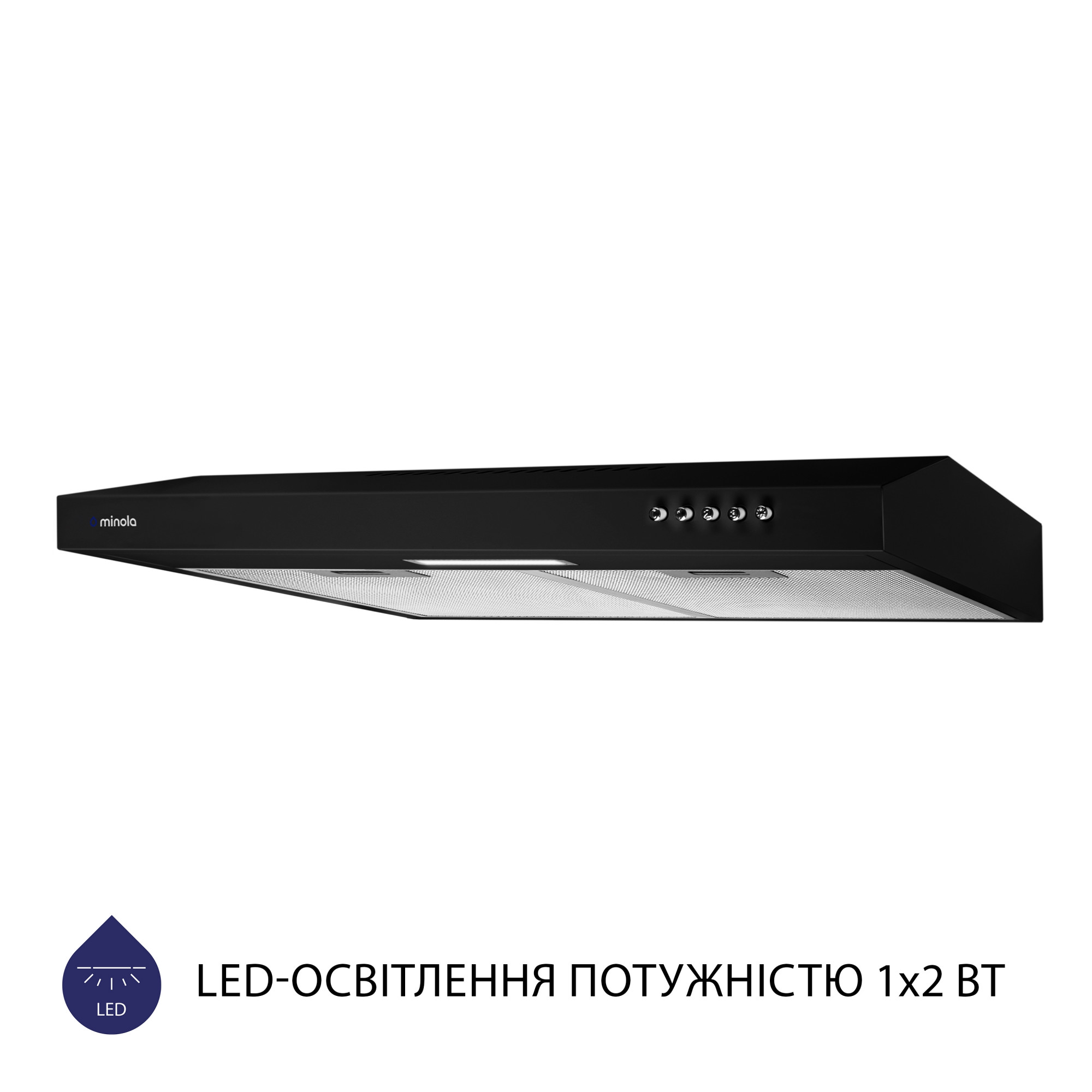 Вытяжка плоская MINOLA HPL 613 BL - фото 4