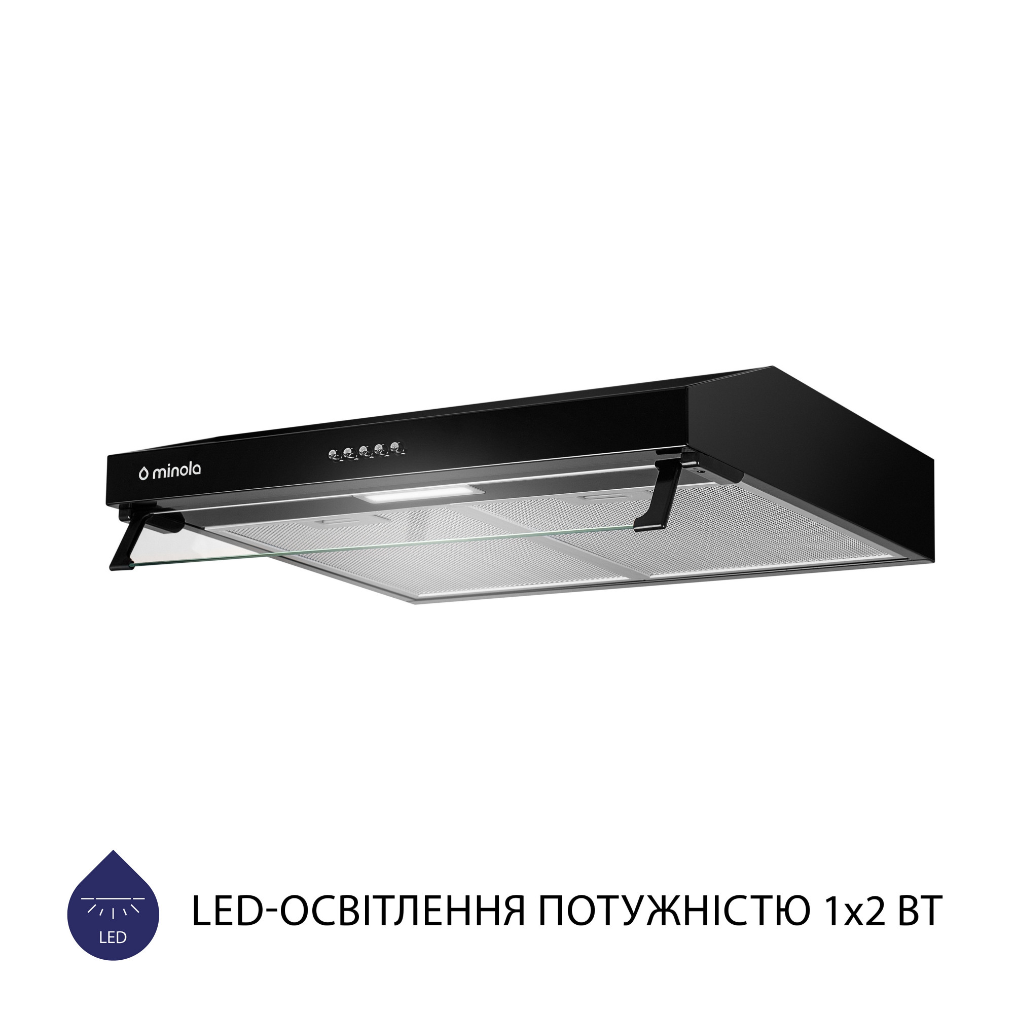 Вытяжка плоская MINOLA HPL 614 BL - фото 3