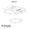 Вытяжка плоская MINOLA HPL 614 WH (Цвет Белый) - № 11 Вытяжка плоская MINOLA HPL 614 WH (Польша)- № 11