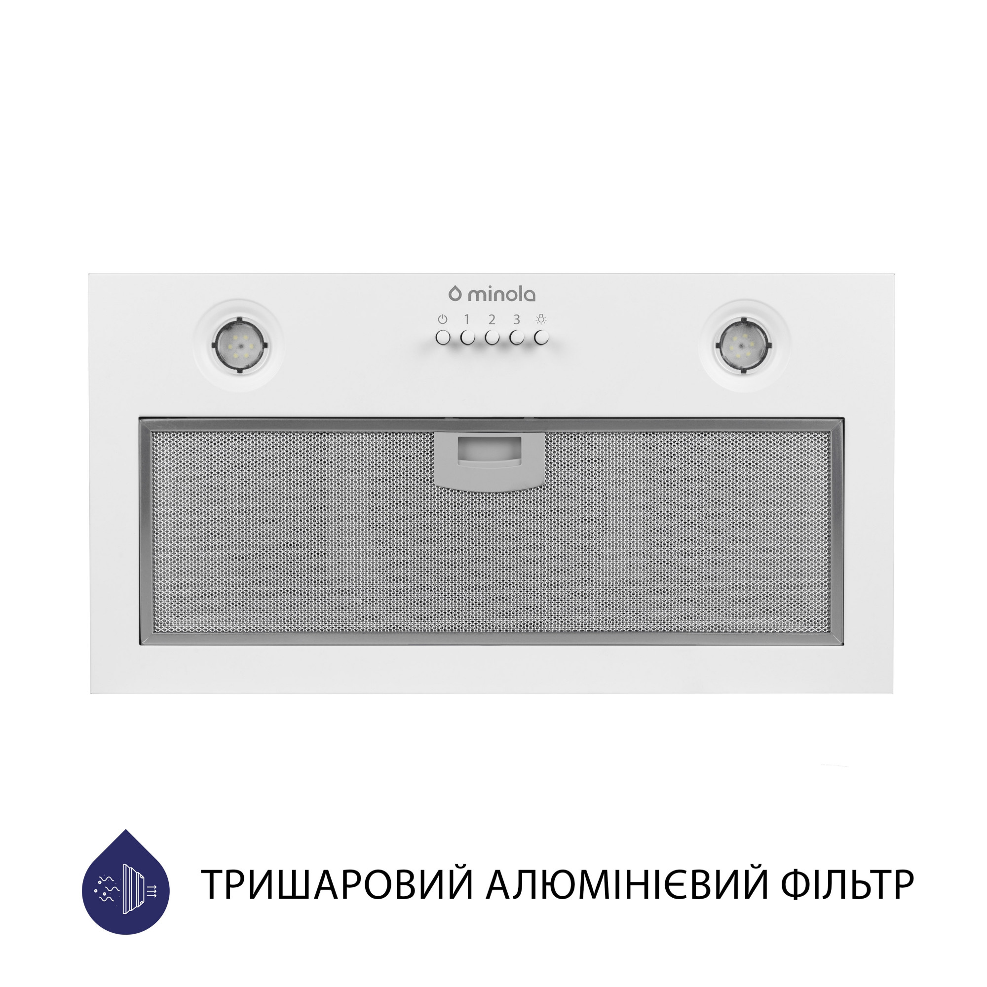 Вытяжка полновстраиваемая MINOLA HBI 5204 WH 700 LED (Цвет Белый) - фото 2 Вытяжка полновстраиваемая MINOLA HBI 5204 WH 700 LED - фото 2