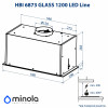 Витяжка повновбудована MINOLA HBI 6873 IV GLASS 1200 LED Line (Польща)- № 13
