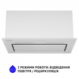 Половстраиваемая вытяжка MINOLA HBI 6873 WH GLASS 1200 LED Line
