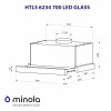Витяжка телескопічна Minola HTLS 6234 BL 700 LED GLASS (Польща)- № 11