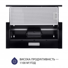 Вытяжка телескопическая MINOLA HTLS 6734 BL 1100 LED GLASS