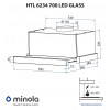 Витяжка телескопічна MINOLA HTL 6234 BL 700 LED GLASS (Польща)- № 16
