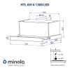 Вытяжка телескопическая MINOLA HTL 6914 WH 1300 LED (Польша)- № 13