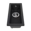 Мойка кухонная гранитная PERFELLI ESTO PGE 101-22 BLACK METALLIC (Италия)- № 2