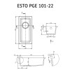 Мойка кухонная гранитная PERFELLI ESTO PGE 101-22 BLACK METALLIC (Италия)- № 5