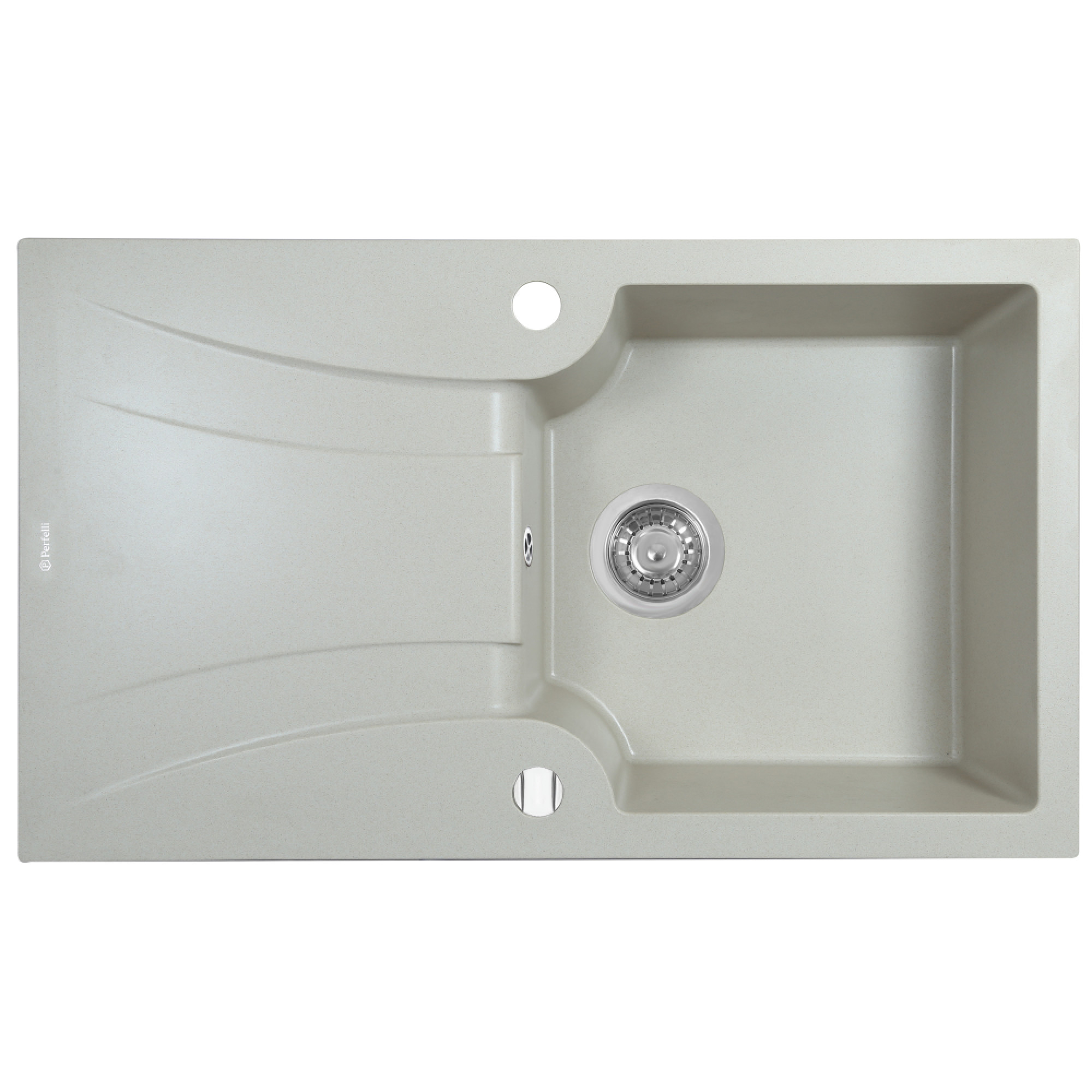 Мойка кухонная гранитная PERFELLI FELICINETTO PGF 114-78 LIGHT BEIGE (Цвет Светло-бежевый), Атикул 5902767150101 | Акция купить на AQUILA.UA - фото 1