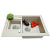 Мийка кухонна гранітна PERFELLI GRANZE PGG 506-67 LIGHT BEIGE (Італія)- № 3