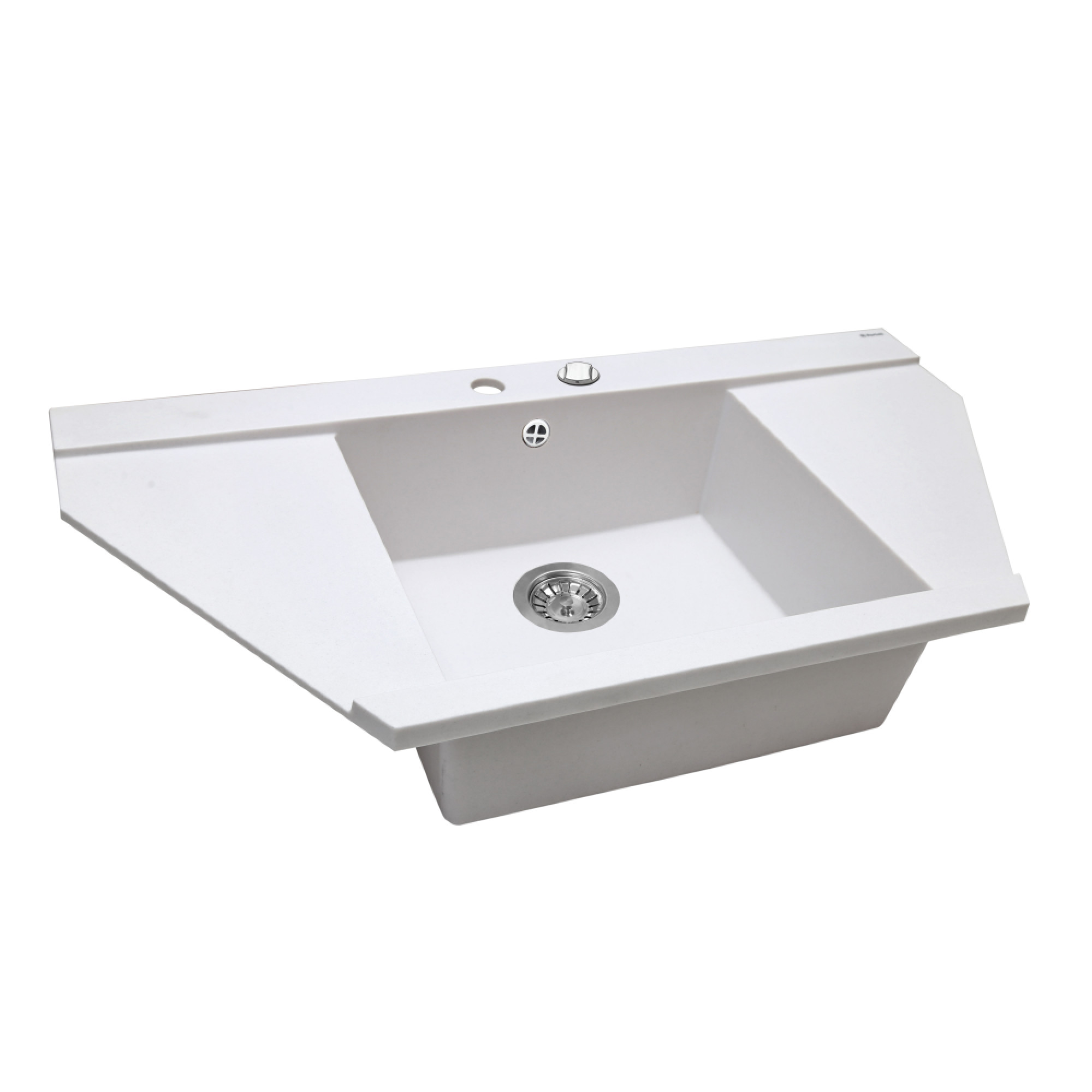 Мийка кухонна гранітна PERFELLI MAJESTIC TGM 125-96  WHITE - фото 2
