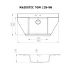 Мийка кухонна гранітна PERFELLI MAJESTIC TGM 125-96  WHITE (Італія)- № 5