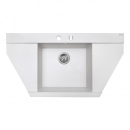 Мийка кухонна гранітна Perfelli MAJESTIC TGM 125-96 WHITE