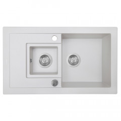 Мийка кухонна гранітна Perfelli PIERRA PGP 536-78 WHITE