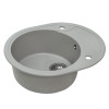 Мойка кухонная гранитная PERFELLI PRIMO OGP 1351-58 GREY METALLIC (Италия)- № 2