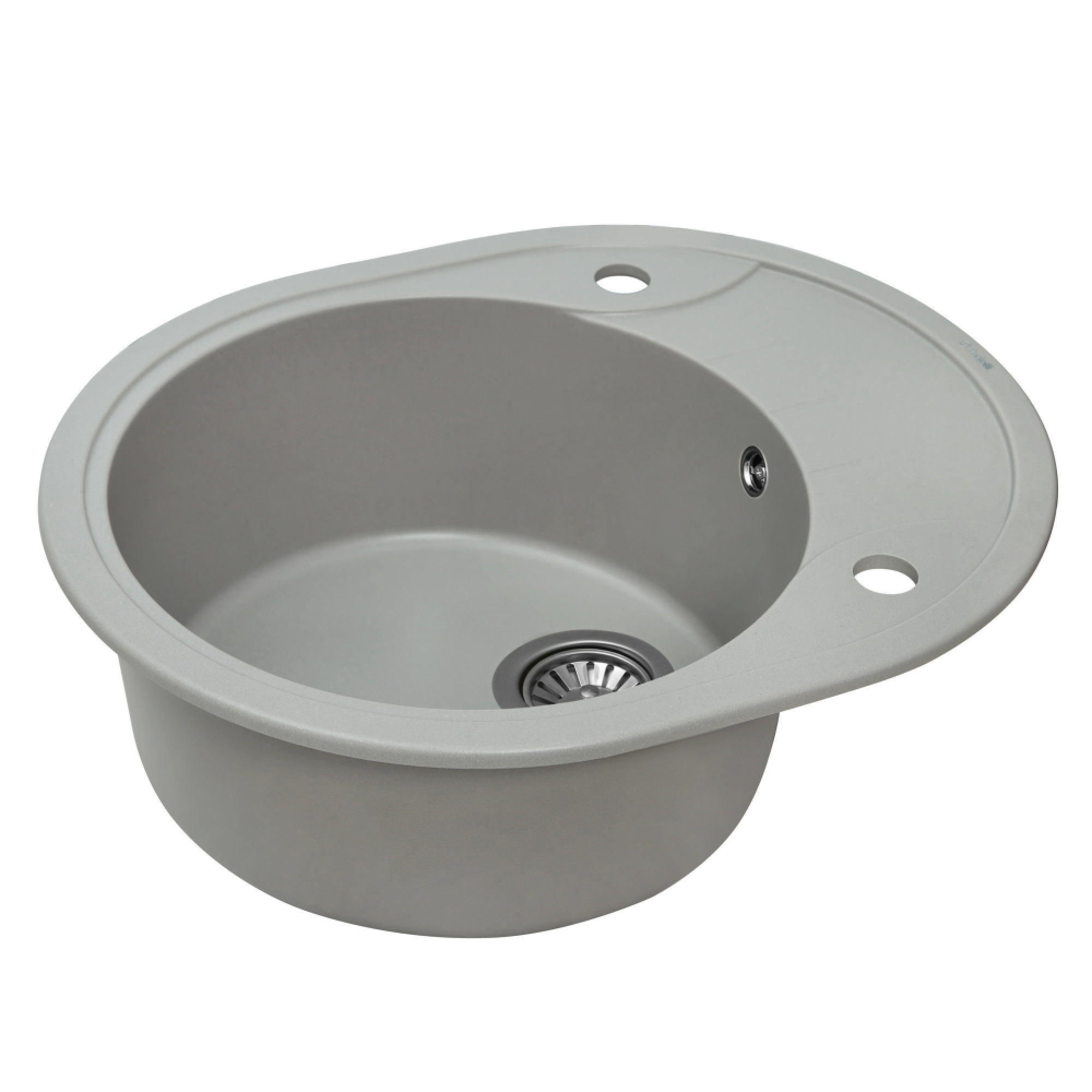 Мойка кухонная гранитная PERFELLI PRIMO OGP 1351-58 GREY METALLIC - фото 2