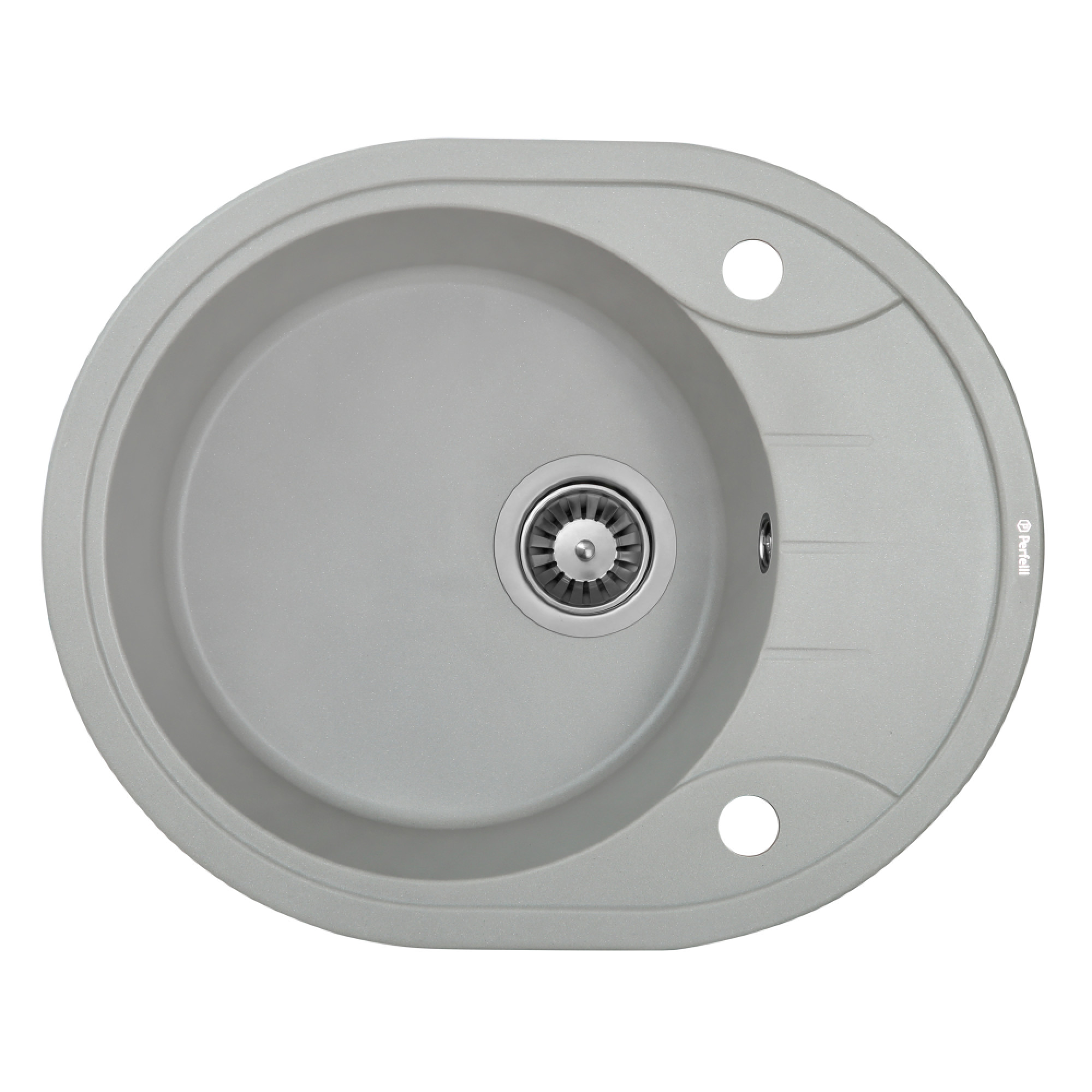 Мойка кухонная гранитная PERFELLI PRIMO OGP 1351-58 GREY METALLIC (Цвет Серый металлик), Атикул 5902767152204 | Акция купить на AQUILA.UA - фото 1