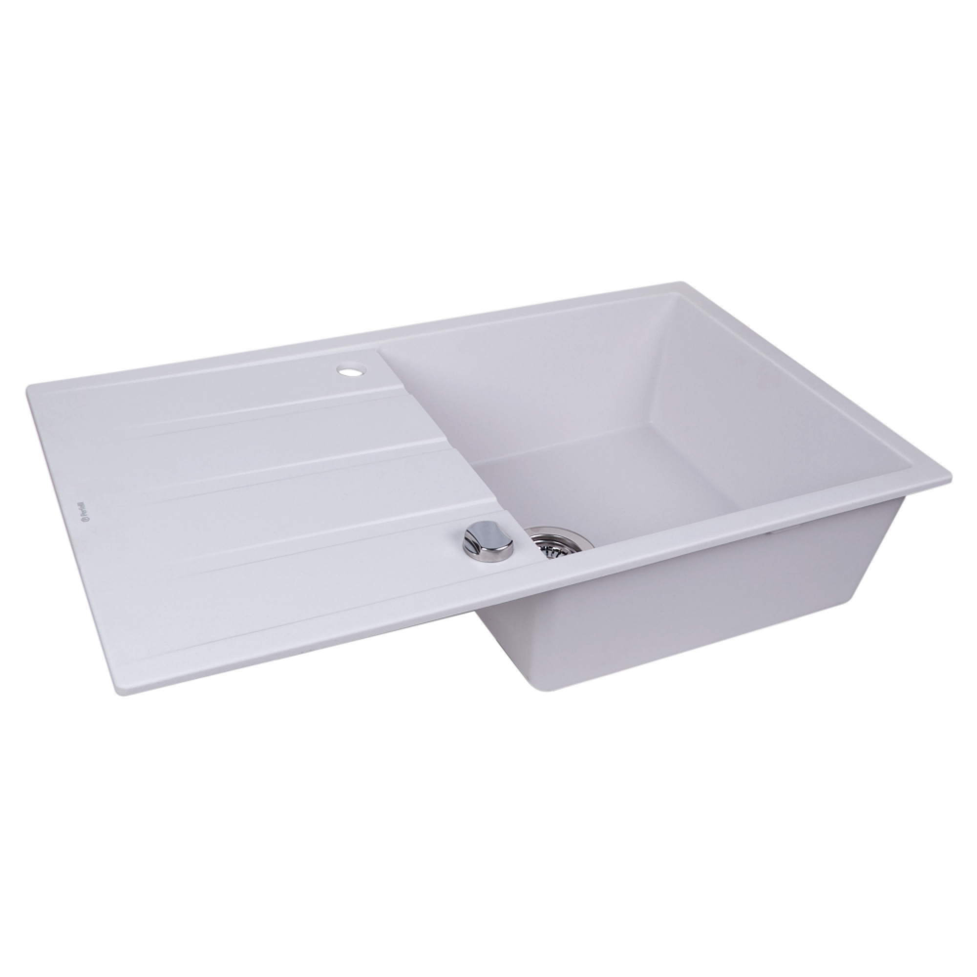 Мойка кухонная гранитная PERFELLI RIVIERA PGR 114-86 WHITE - фото 2