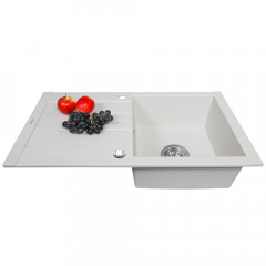 Мойка кухонная гранитная Perfelli TINETTO PGT 114-76 WHITE